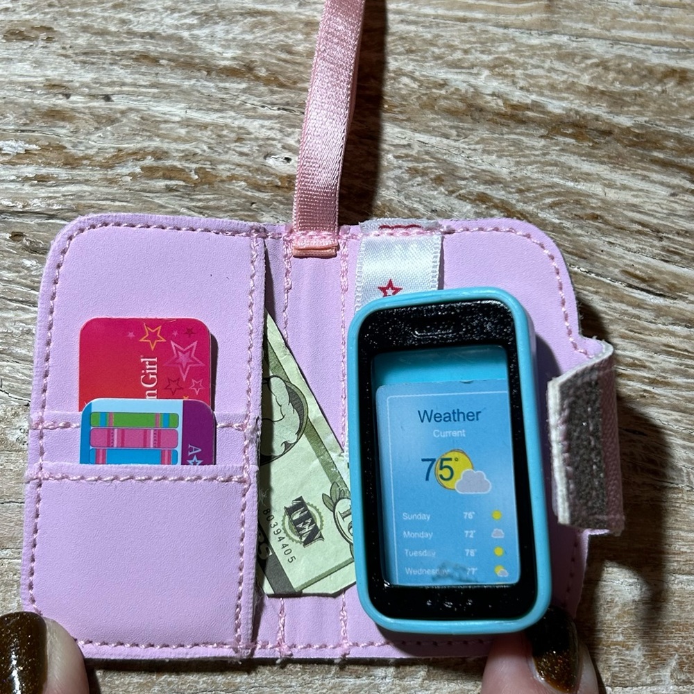 COPY - American Girl Doll Cellphone, Case, 2 doll credit cards, phone wristlet …